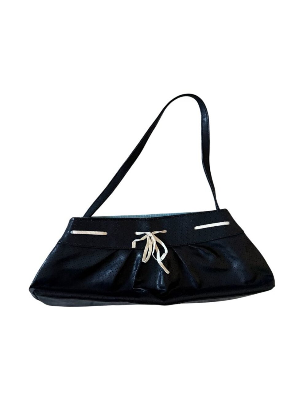 VICTORIAS SECRET Vintage Black Bow y2k Shoulder Bag - Picture 8 of 8